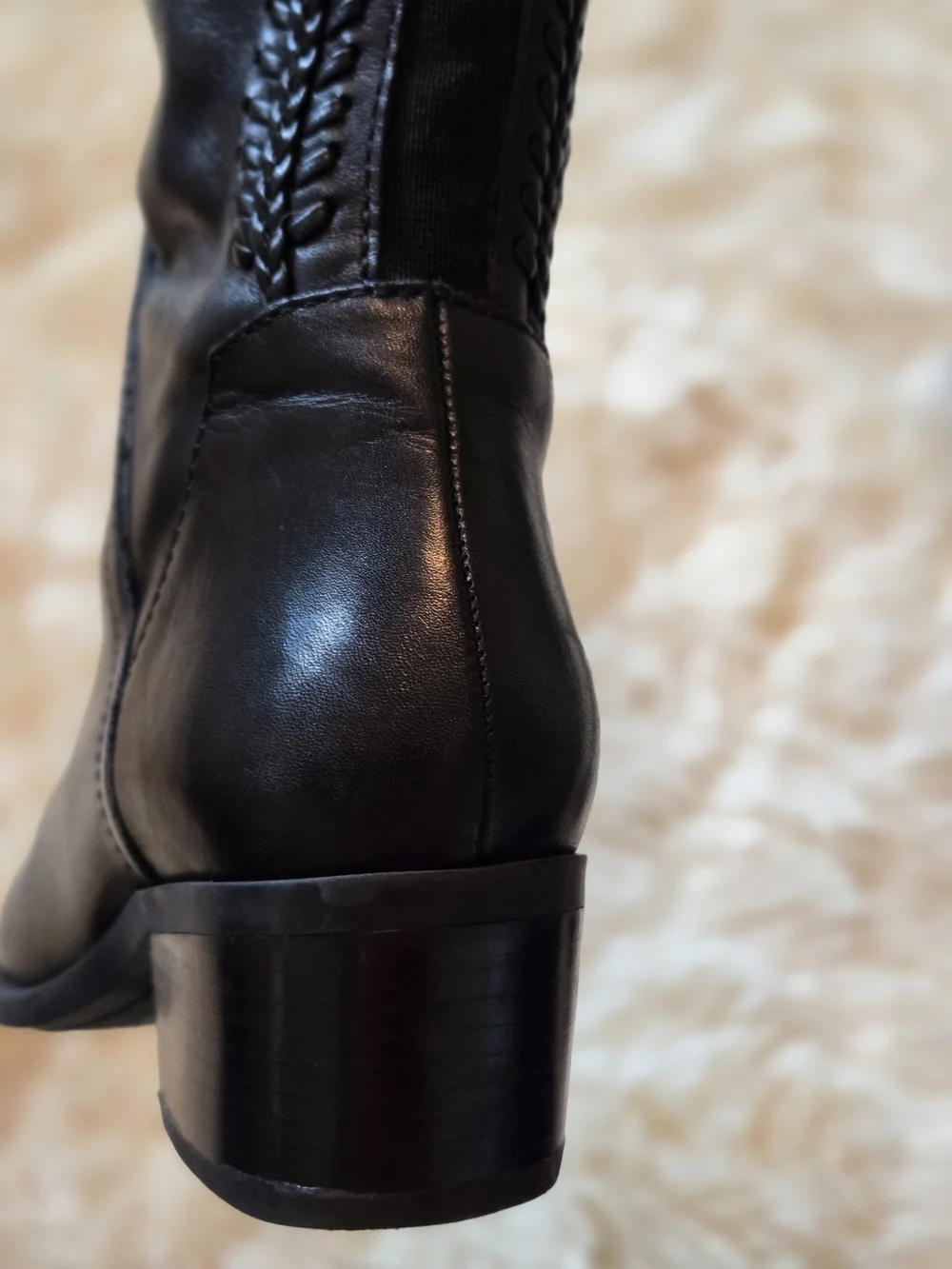 Vince Camuto Black Over-the-Knee Leather Boots